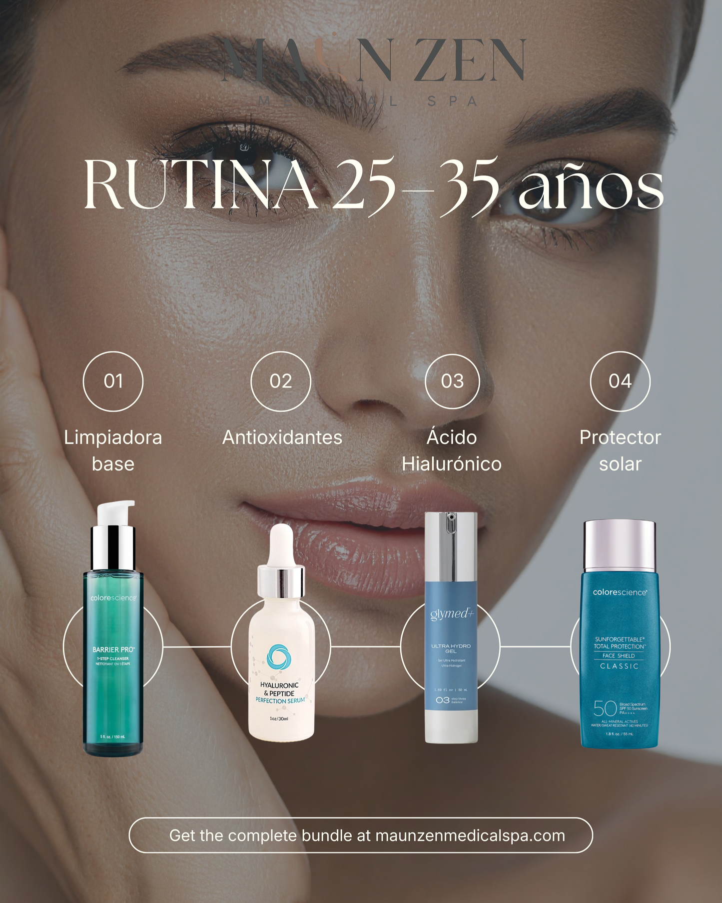 25–35 años: Rutina Primeros signos de envejecimiento