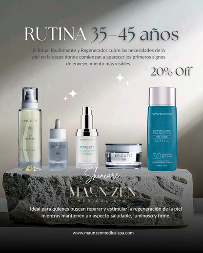 35–45 años: Rutina Reparación y estimulación