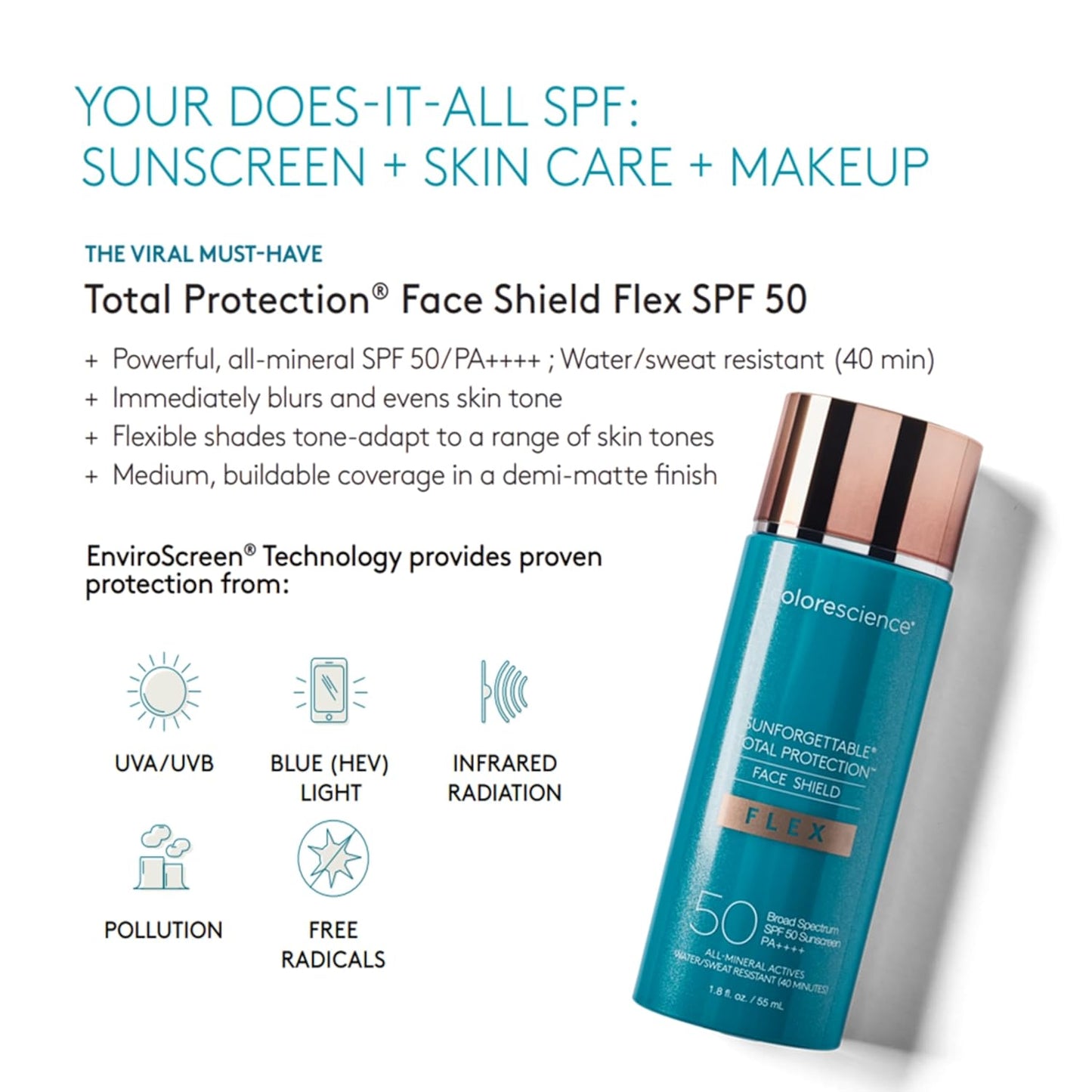 Colorescience Sunforgettable® Total Protection™ Face Shield Flex SPF 50