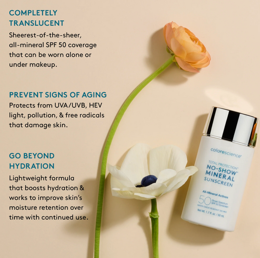 Colorescience Total Protection™ No-Show™ Mineral Sunscreen SPF 50